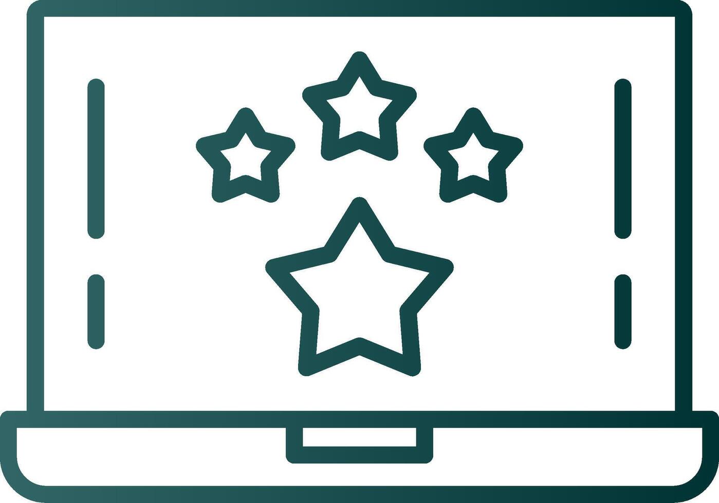 icono de gradiente de línea de estrella vector