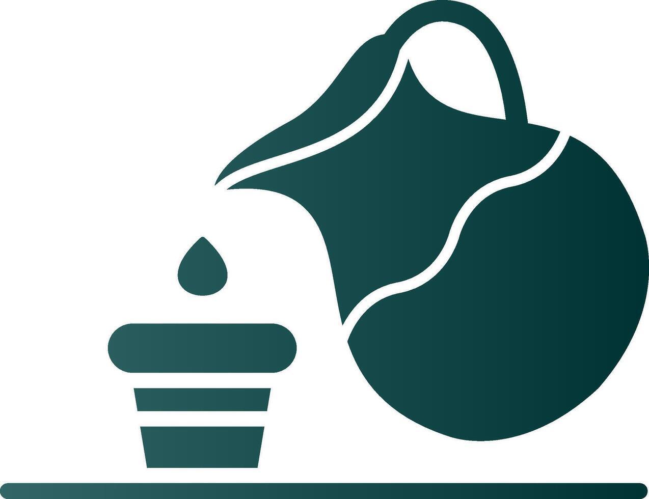 Water Jug Glyph Gradient Icon vector