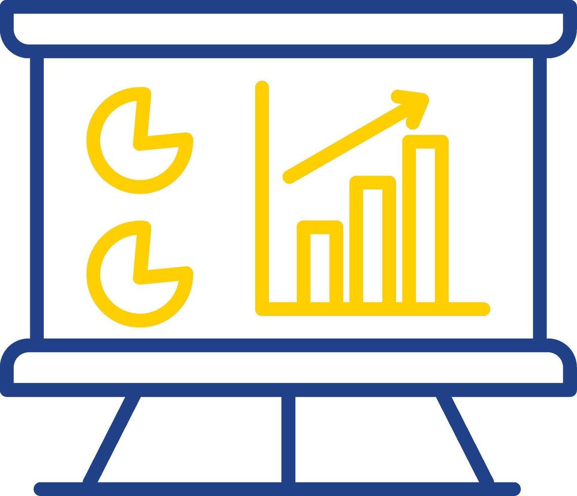 Data Analytics Line Two Colour Icon Design vector