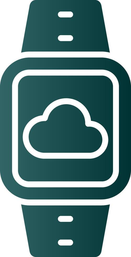 Cloud Connection Glyph Gradient Icon vector