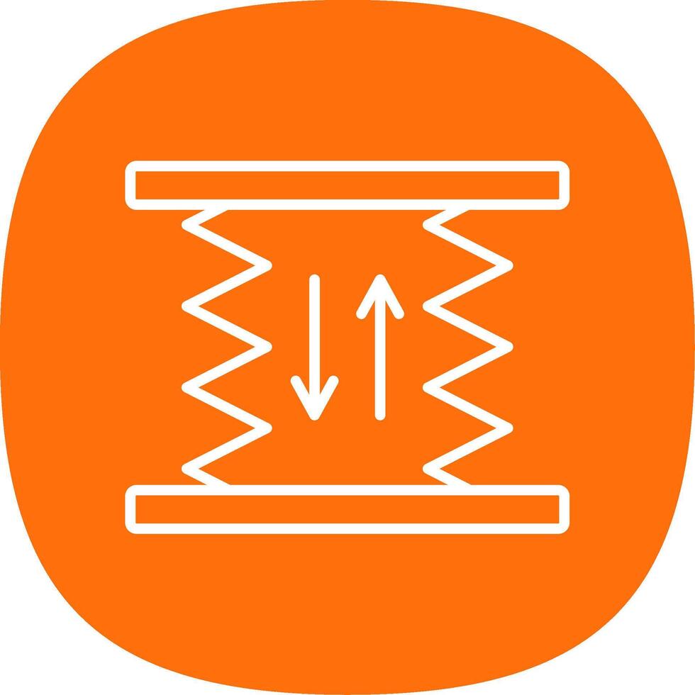 Car Lift Line Curve Icon Design vector