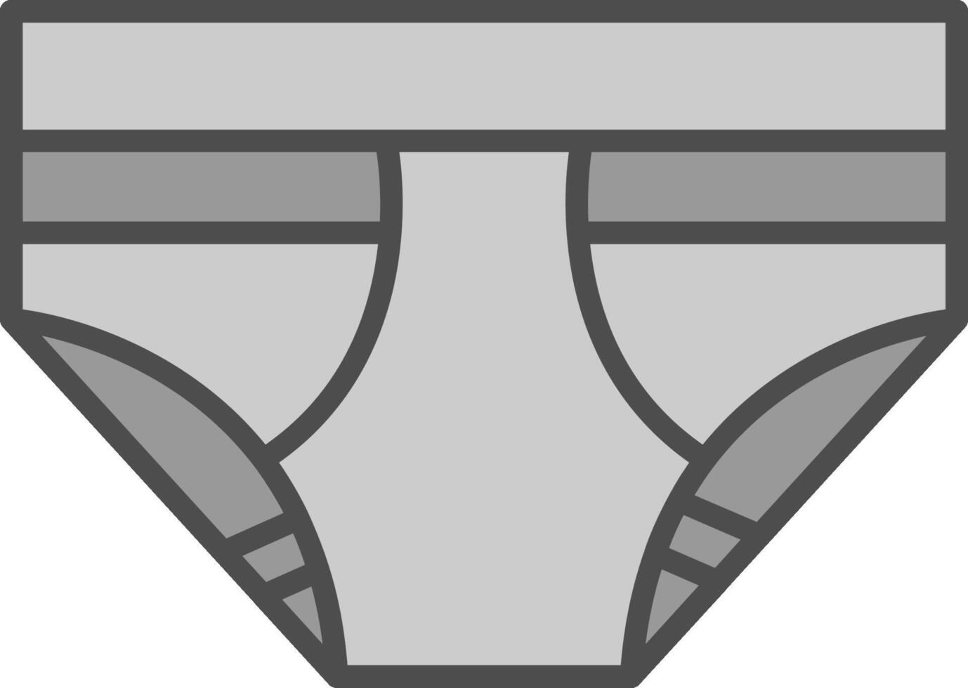 ropa interior línea lleno escala de grises icono diseño vector