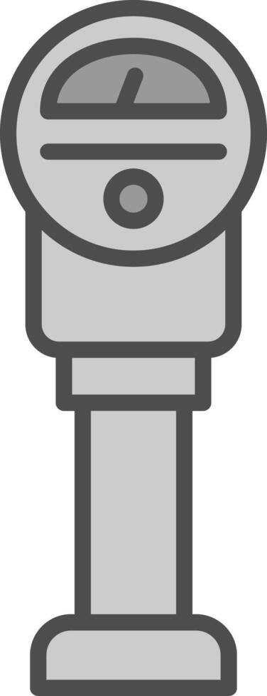 Parking Meter Line Filled Greyscale Icon Design vector