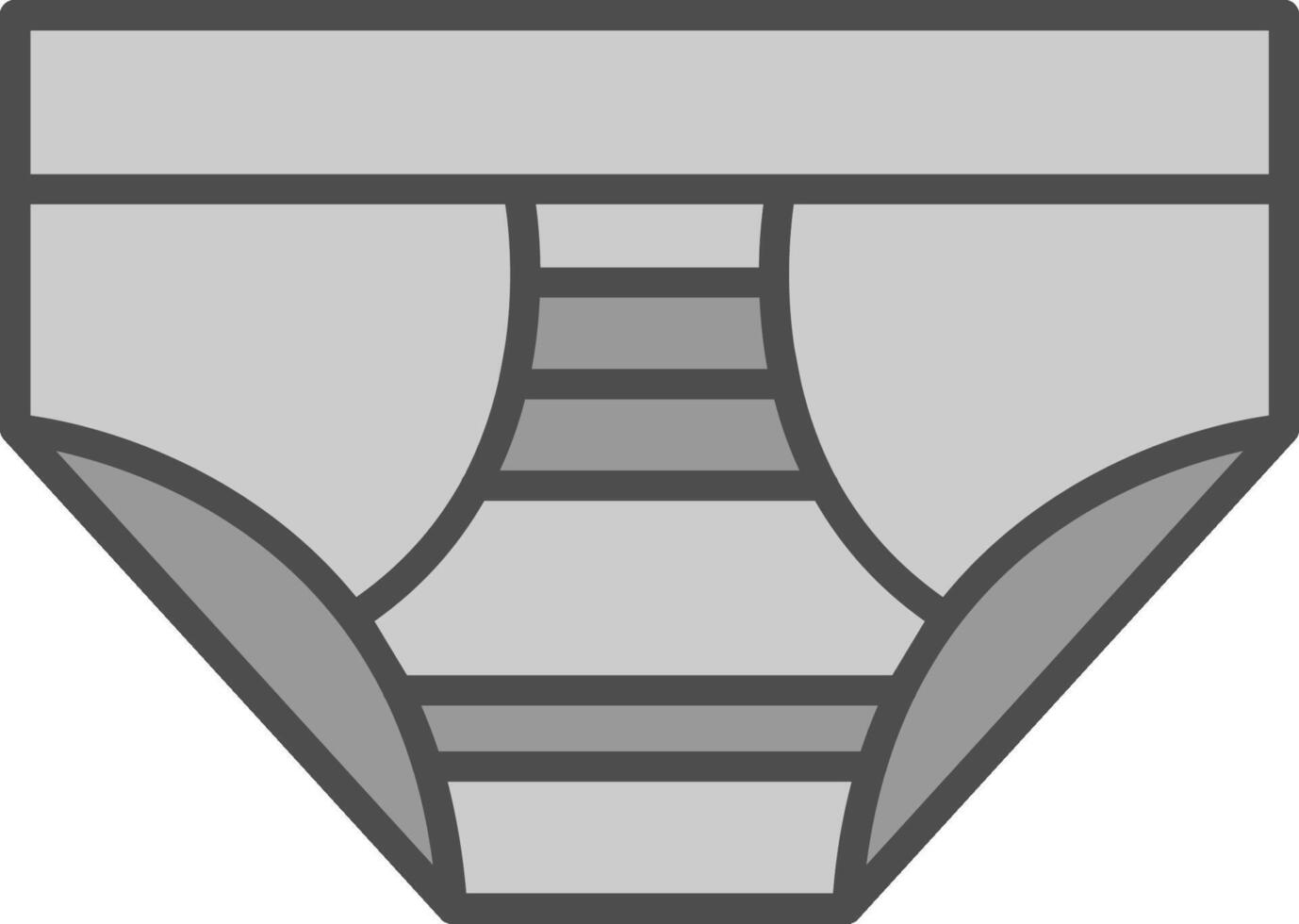 Underwear Line Filled Greyscale Icon Design vector