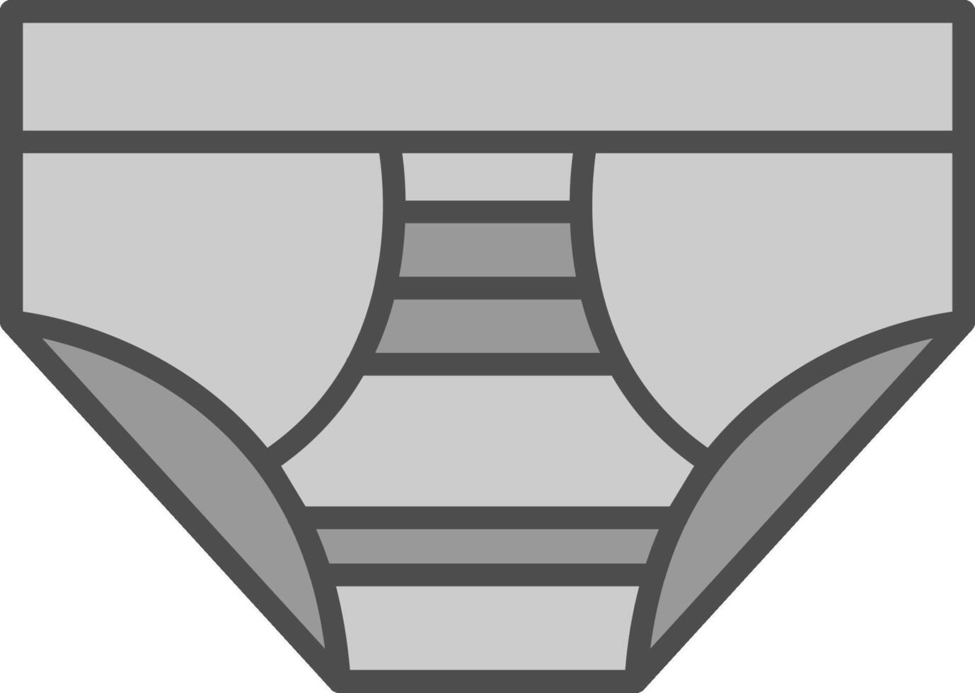 ropa interior línea lleno escala de grises icono diseño vector