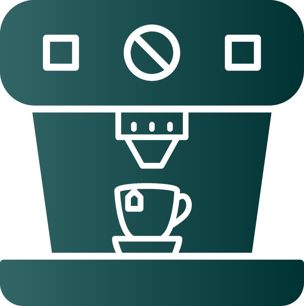 icono de gradiente de glifo de máquina de café vector