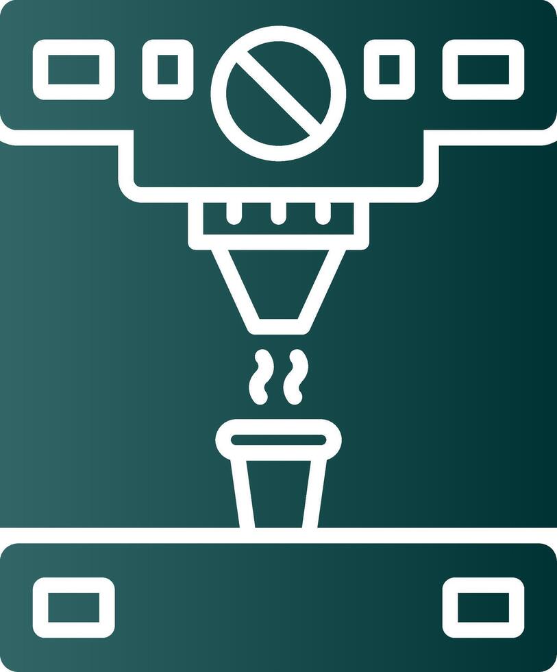 Coffee Machine Glyph Gradient Icon vector