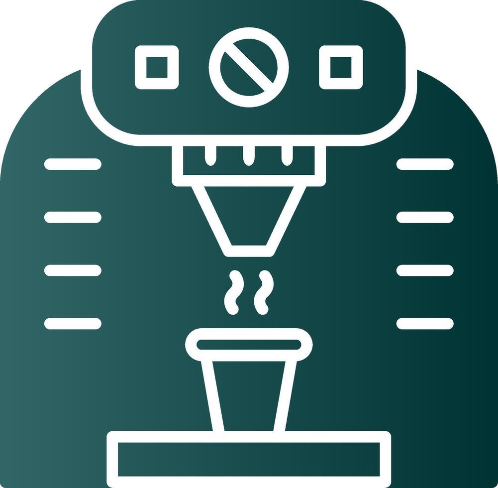 Coffee Machine Glyph Gradient Icon vector