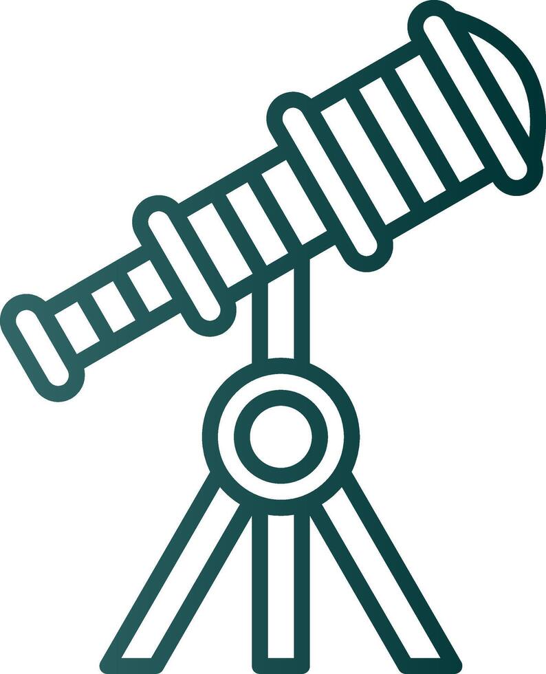 Telescope Line Gradient Icon vector