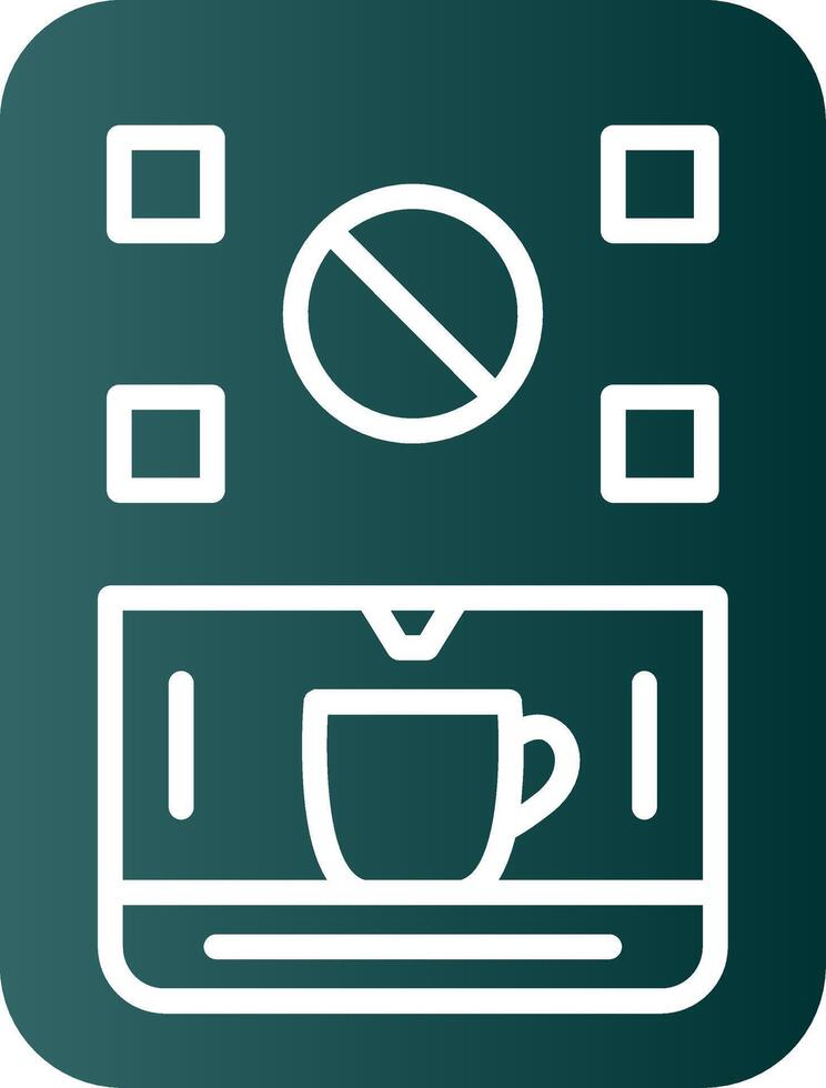 Coffee Machine Glyph Gradient Icon vector