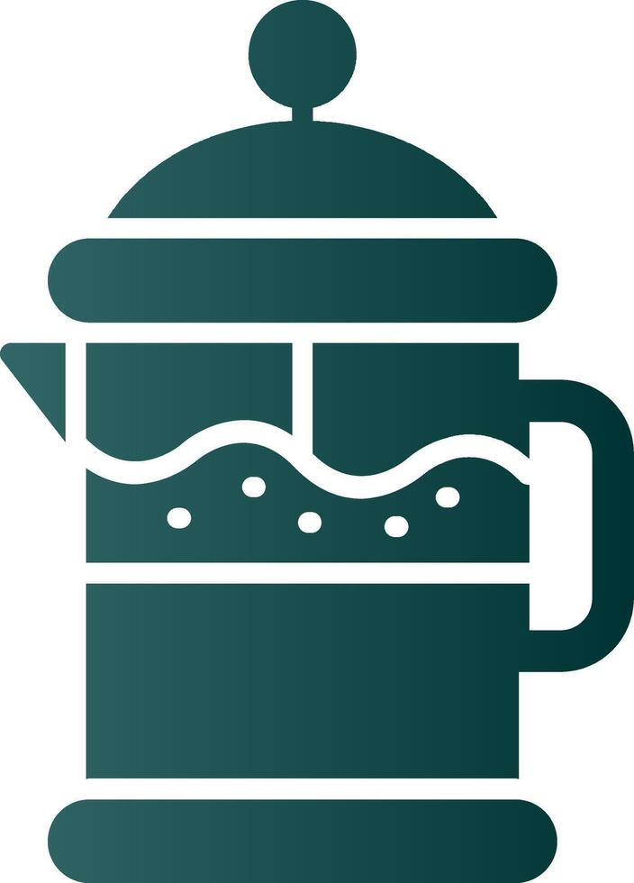 Coffee Filter Glyph Gradient Icon vector