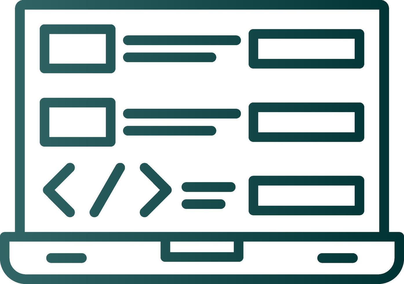 Coding Line Gradient Icon vector