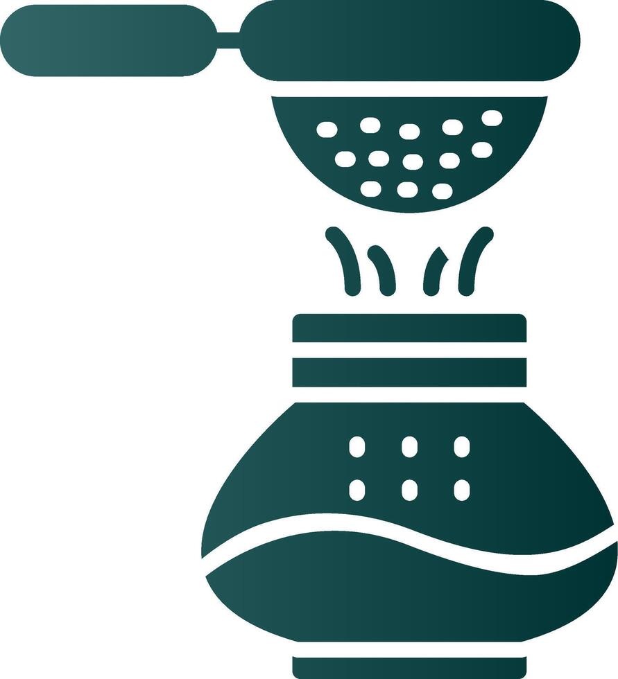 Coffee Filter Glyph Gradient Icon vector