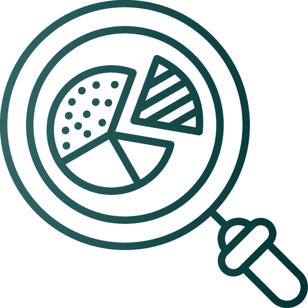 Graph Line Gradient Icon vector