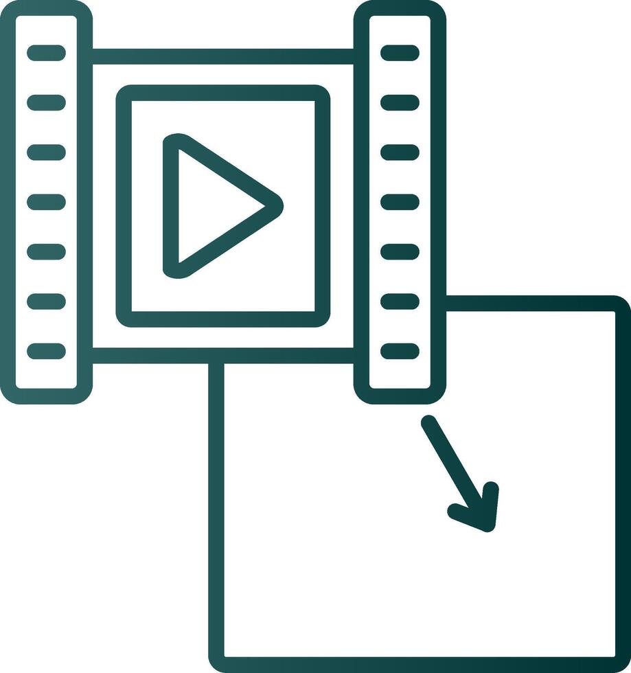 Footage Line Gradient Icon vector