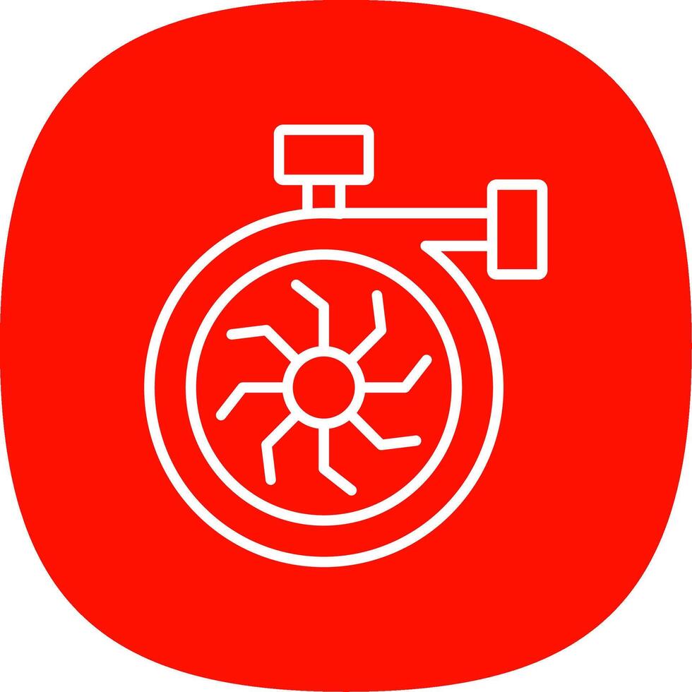 Turbo Engine Line Curve Icon Design vector