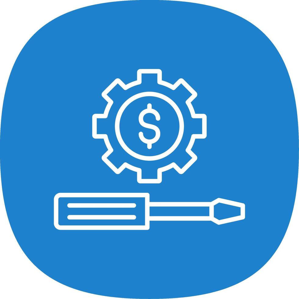 Money Management Line Curve Icon Design vector