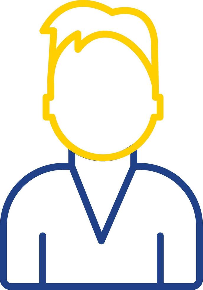 Person Avatar Line Two Colour Icon Design vector