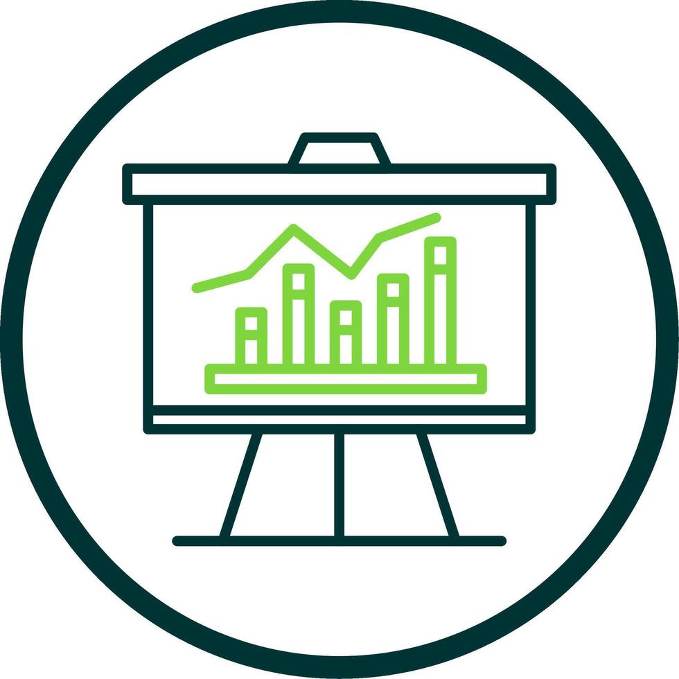 Business Graph Line Circle Icon Design vector