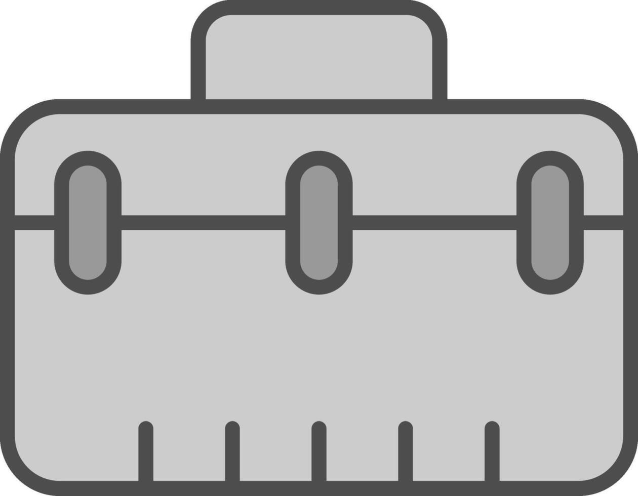 Suitcase Line Filled Greyscale Icon Design vector