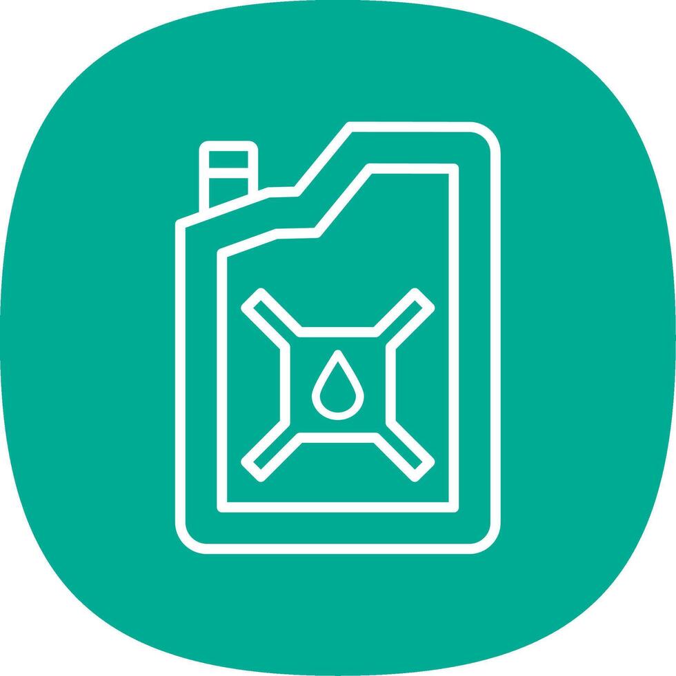 Petrol Can Line Curve Icon Design vector