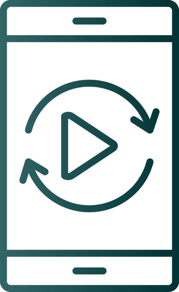 Sync Line Gradient Icon vector