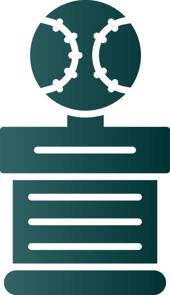 Baseball Glyph Gradient Icon vector