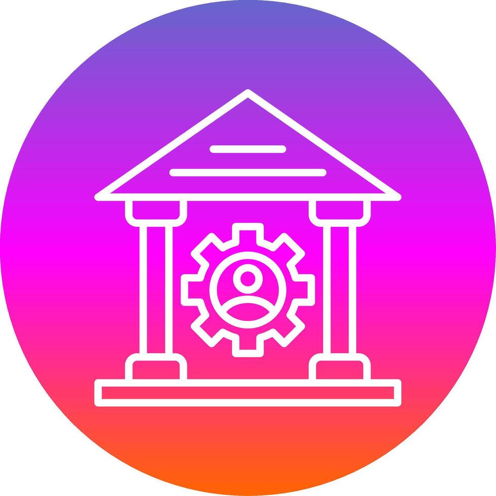 Saw Machine Line Gradient Circle Icon vector