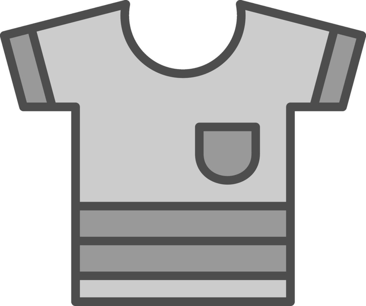 Shirt Line Filled Greyscale Icon Design vector