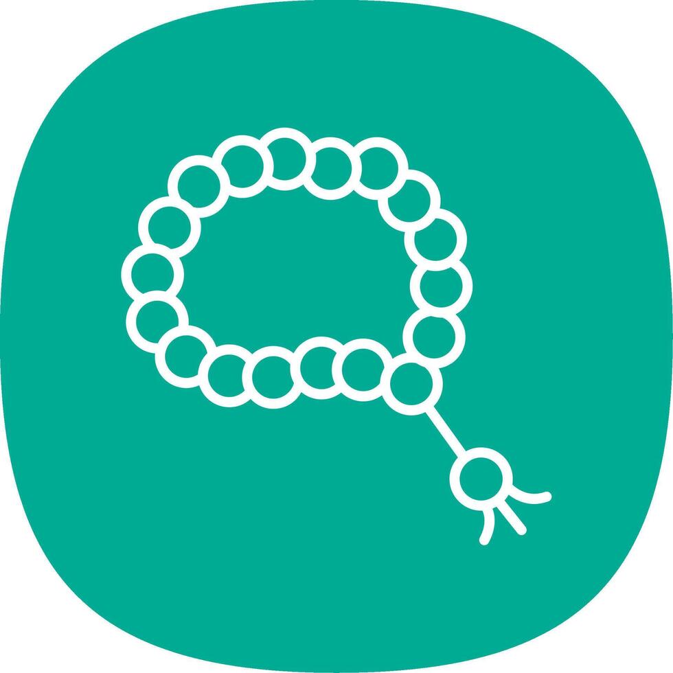 Tasbih Line Curve Icon Design vector