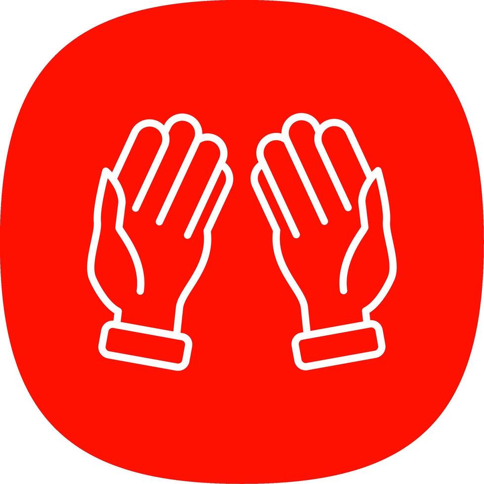 Praying Line Curve Icon Design vector
