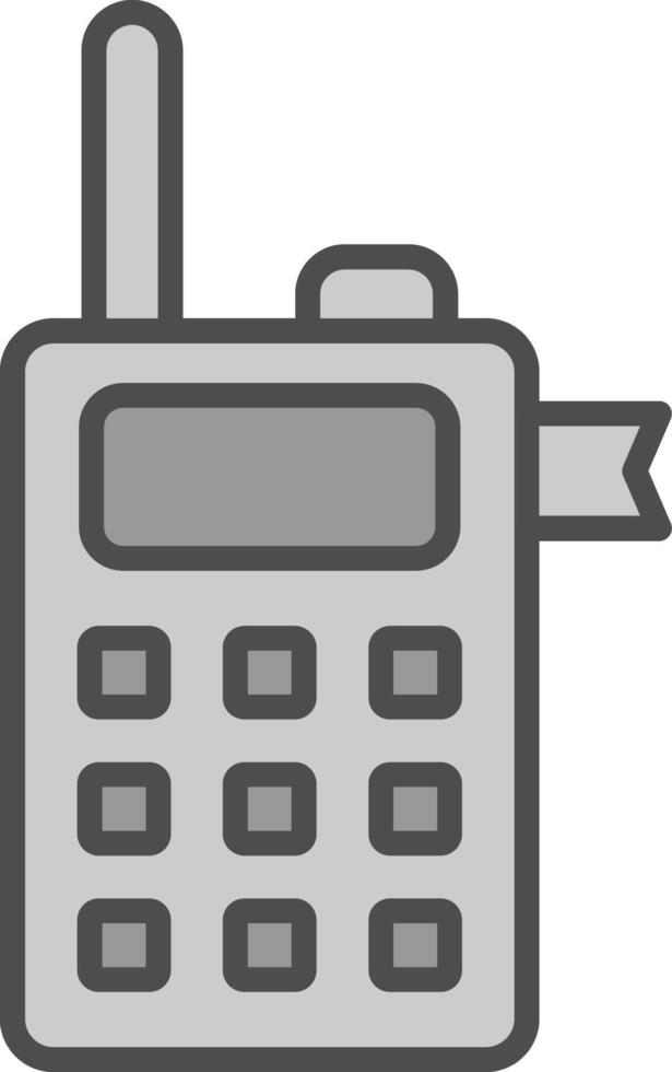Walkie Talkie Line Filled Greyscale Icon Design vector