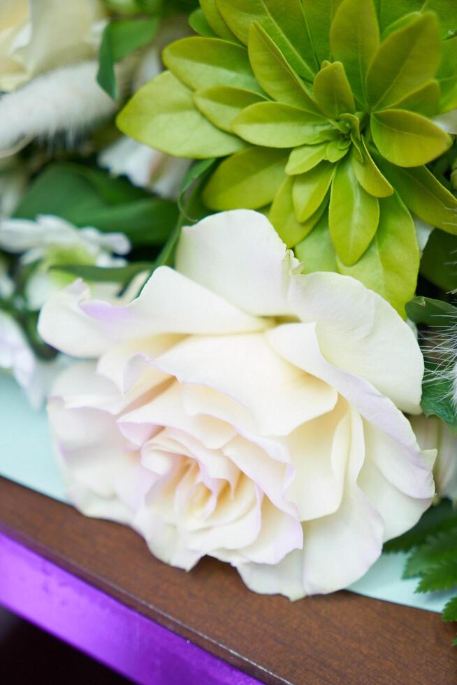 A bouquet of flowers in close-up photo