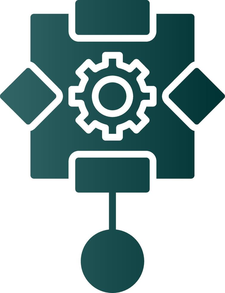 Algorithm Glyph Gradient Icon vector