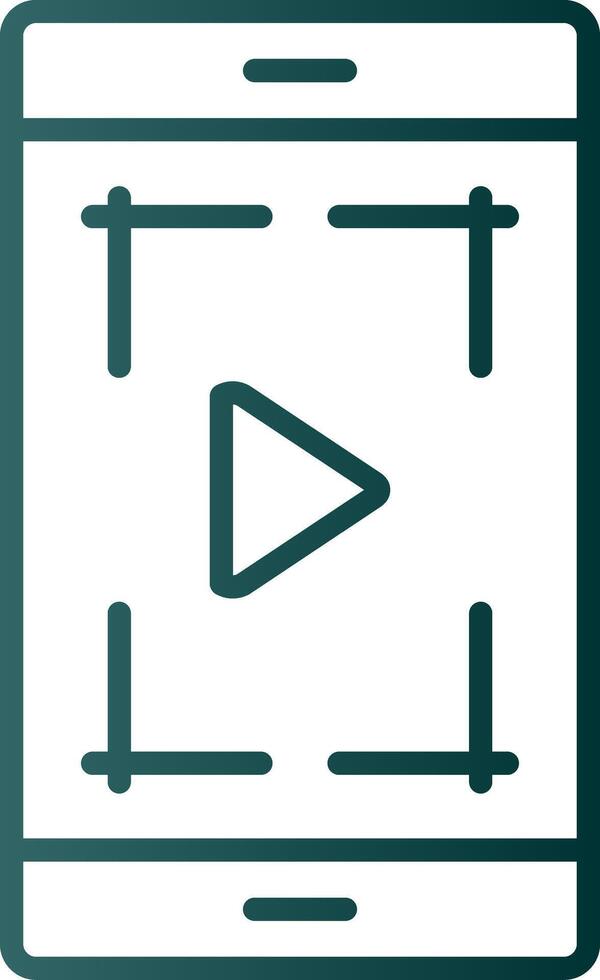 Screenshot Line Gradient Icon vector