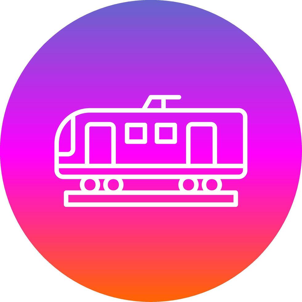 High Speed Train Line Gradient Circle Icon vector