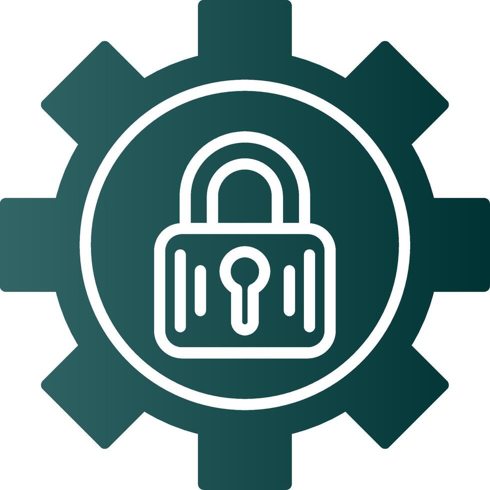 Gear Glyph Gradient Icon vector