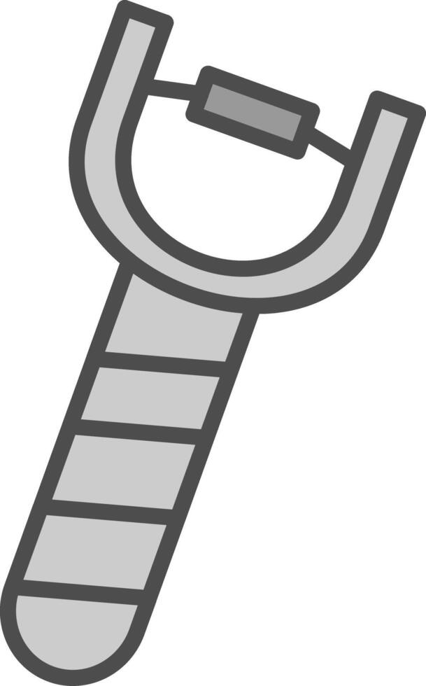 Slingshot Line Filled Greyscale Icon Design vector