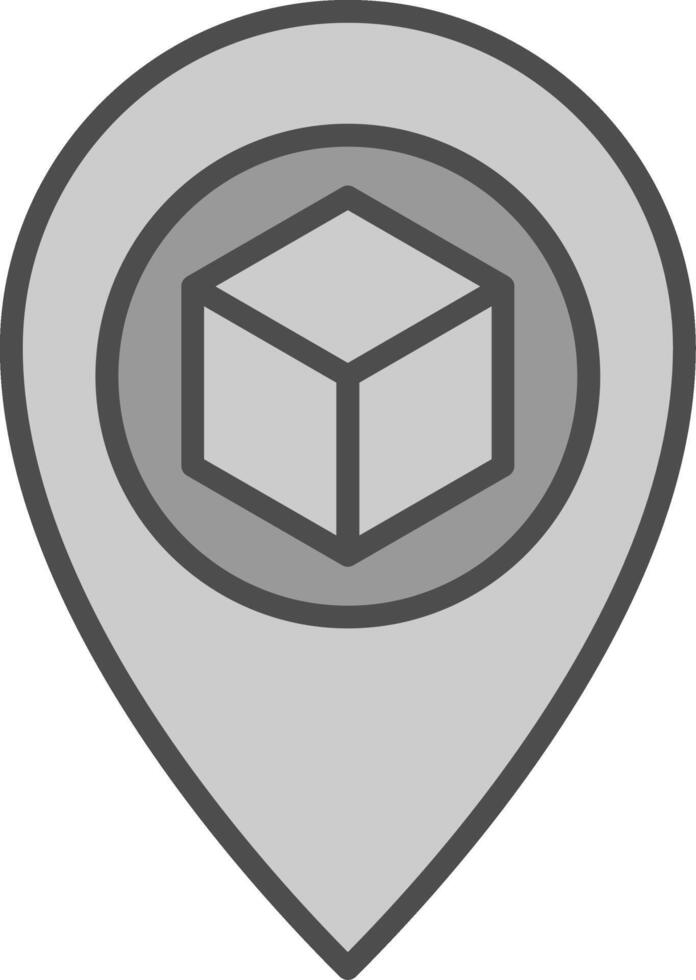 Street Map Line Filled Greyscale Icon Design vector