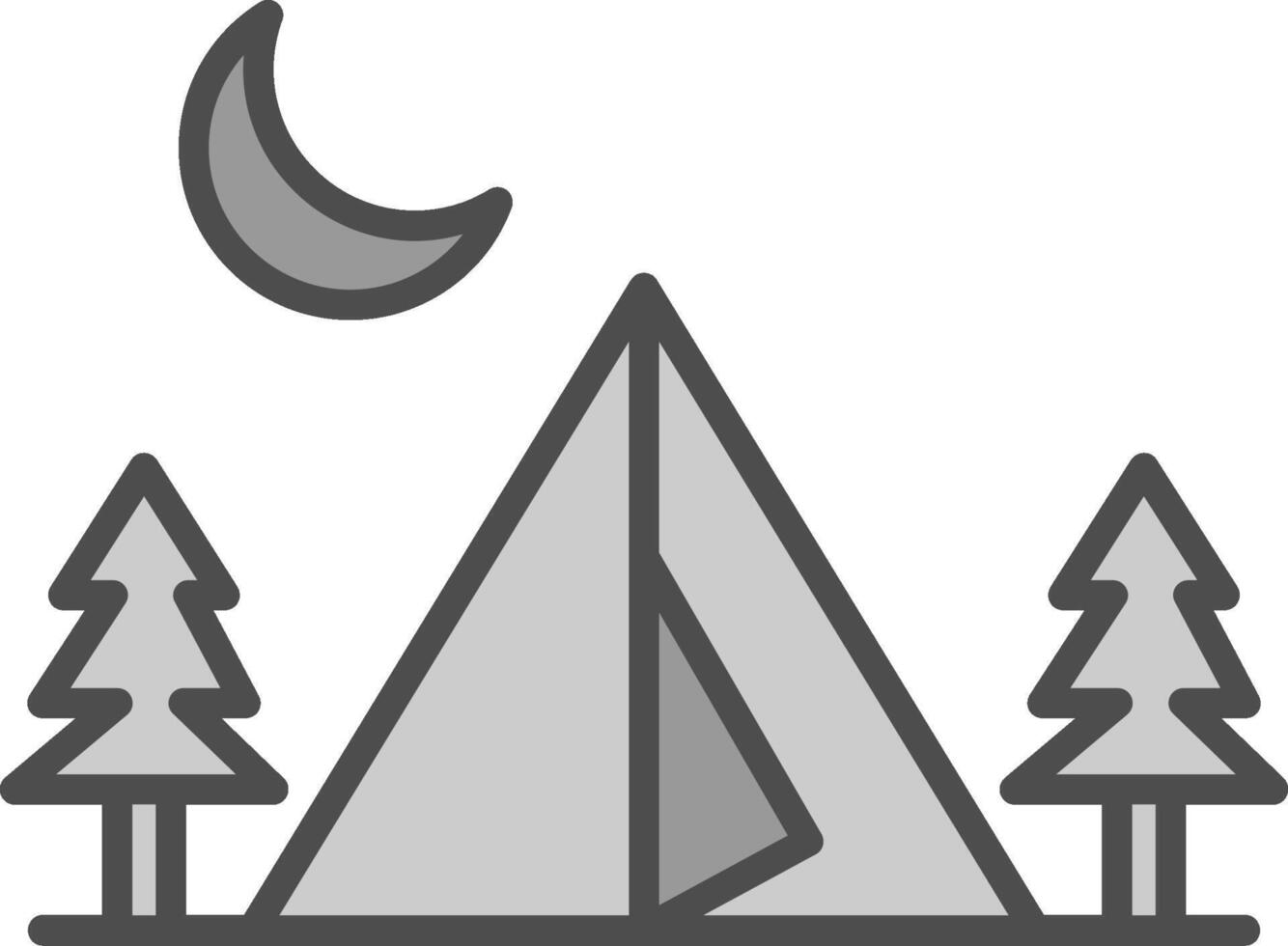 Camping Zone Line Filled Greyscale Icon Design vector