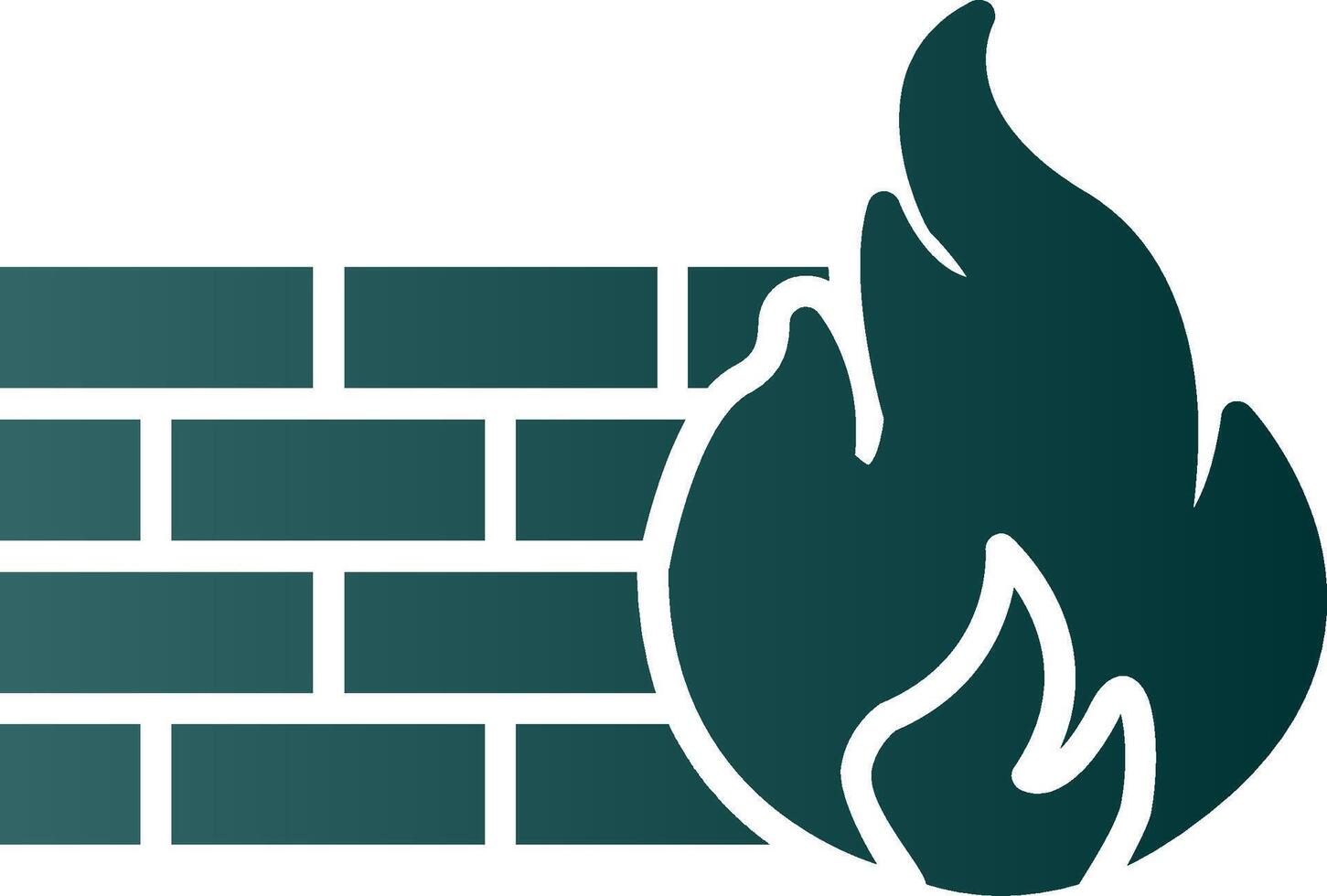 Firewall Glyph Gradient Icon vector