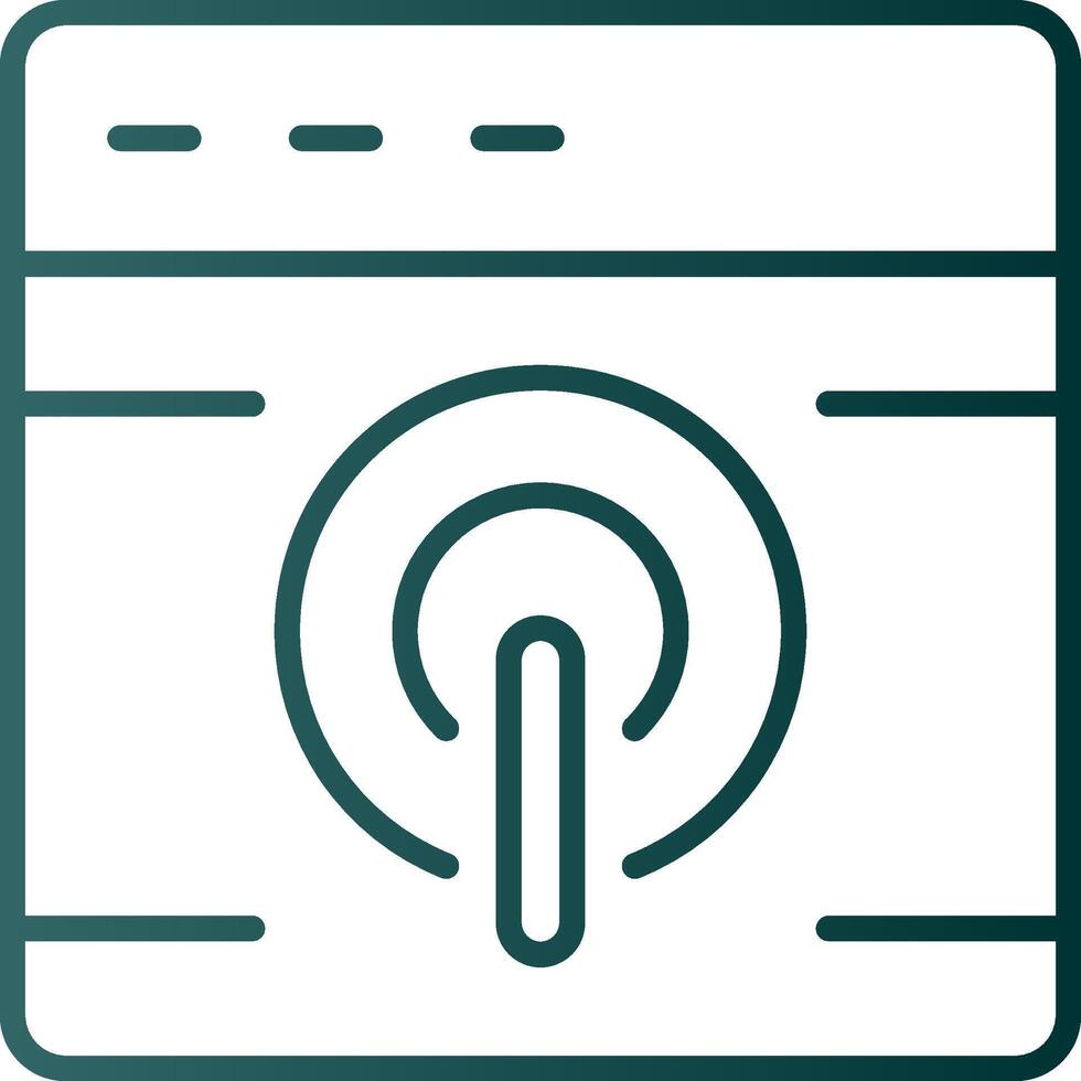 Browser Line Gradient Icon vector