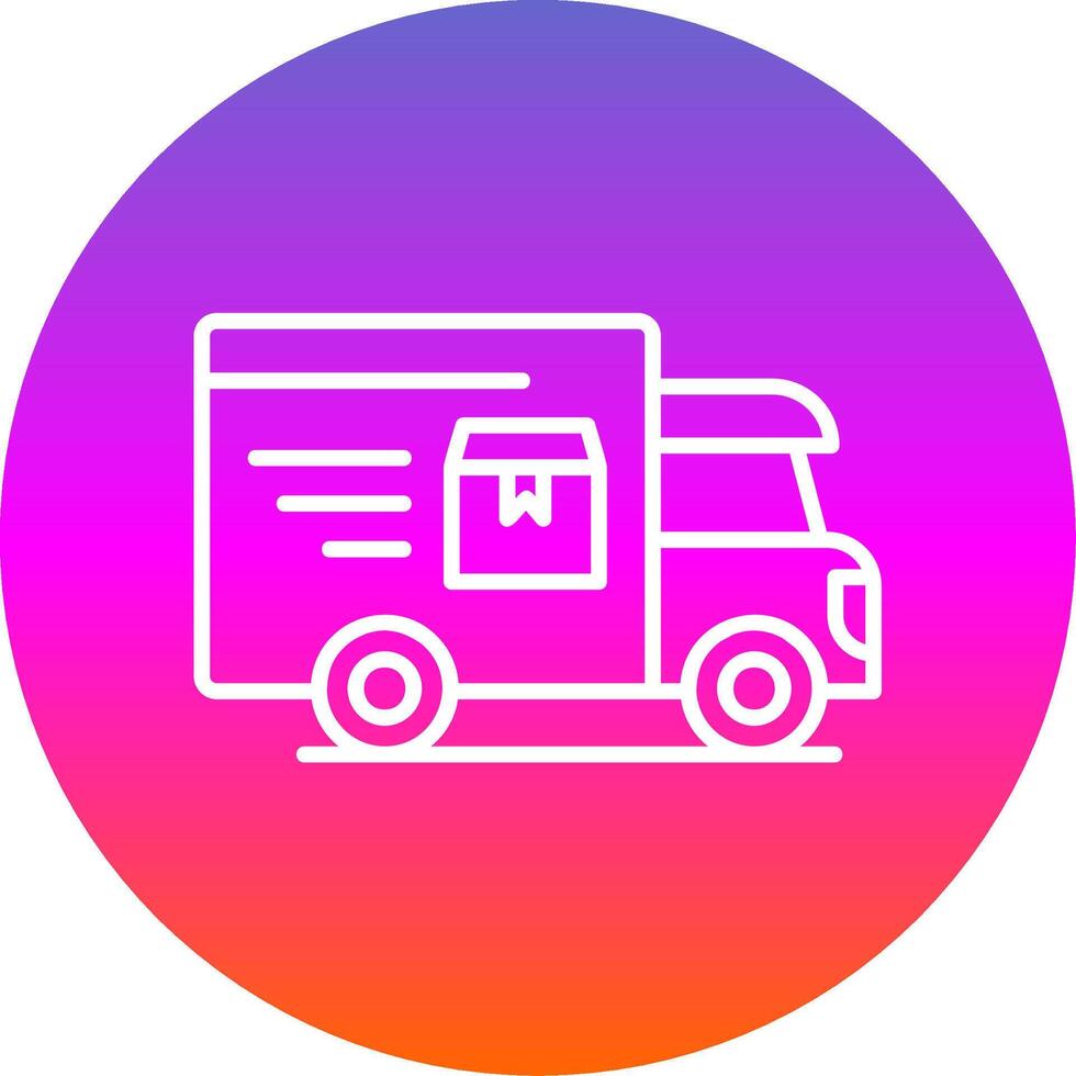 Delivery Service Line Gradient Circle Icon vector