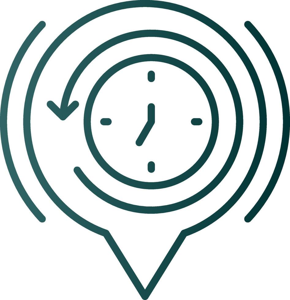History Line Gradient Icon vector