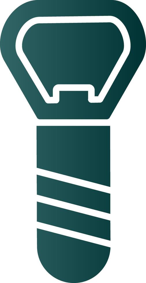 Bottle Opener Glyph Gradient Icon vector