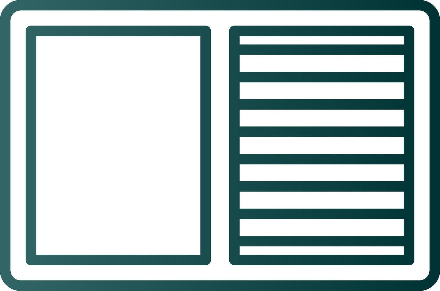 Contrast Line Gradient Icon vector
