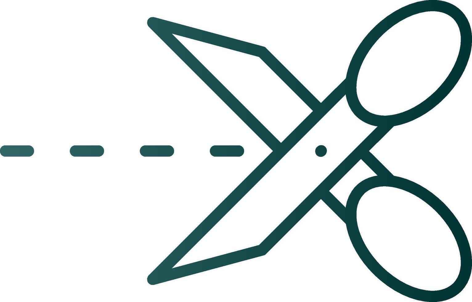 Cut Line Gradient Icon vector