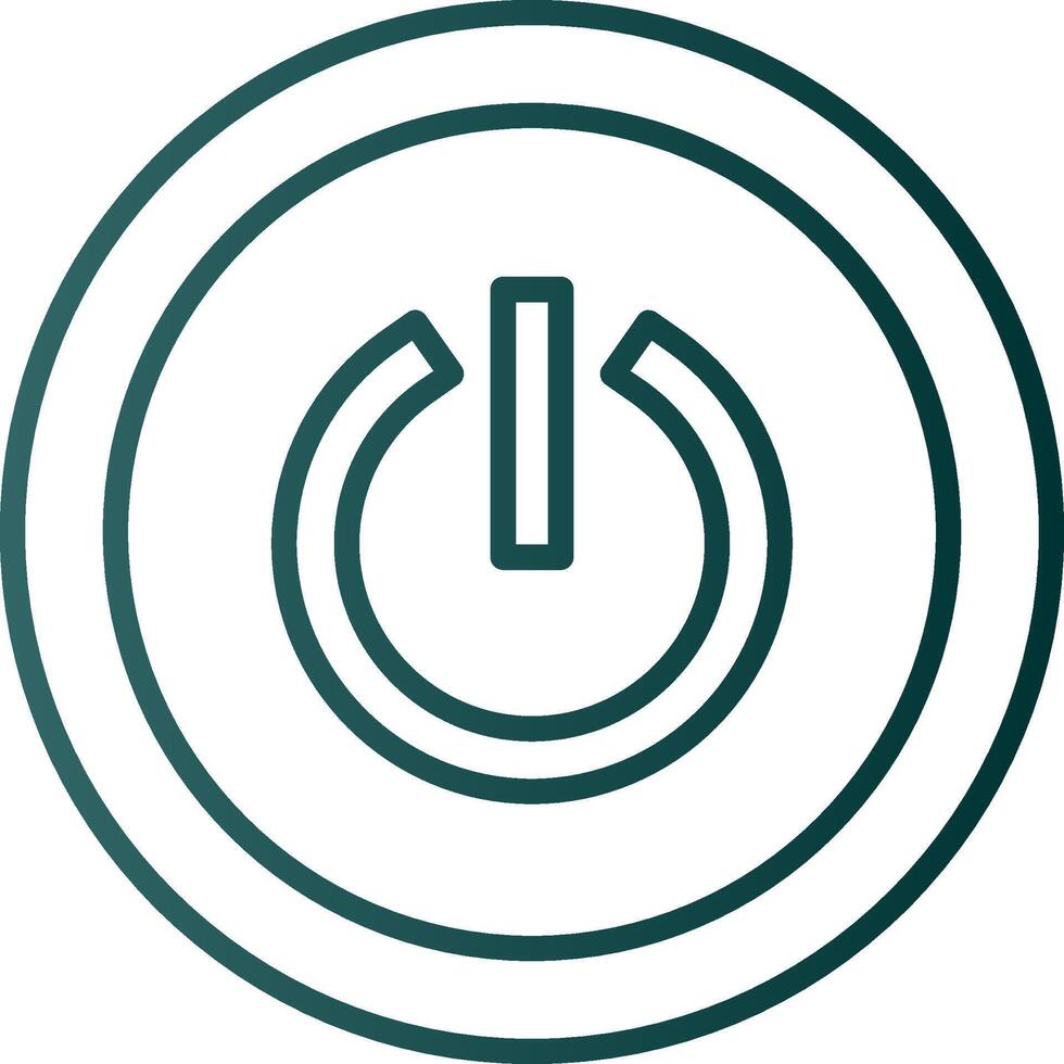 Power Button Line Gradient Icon vector