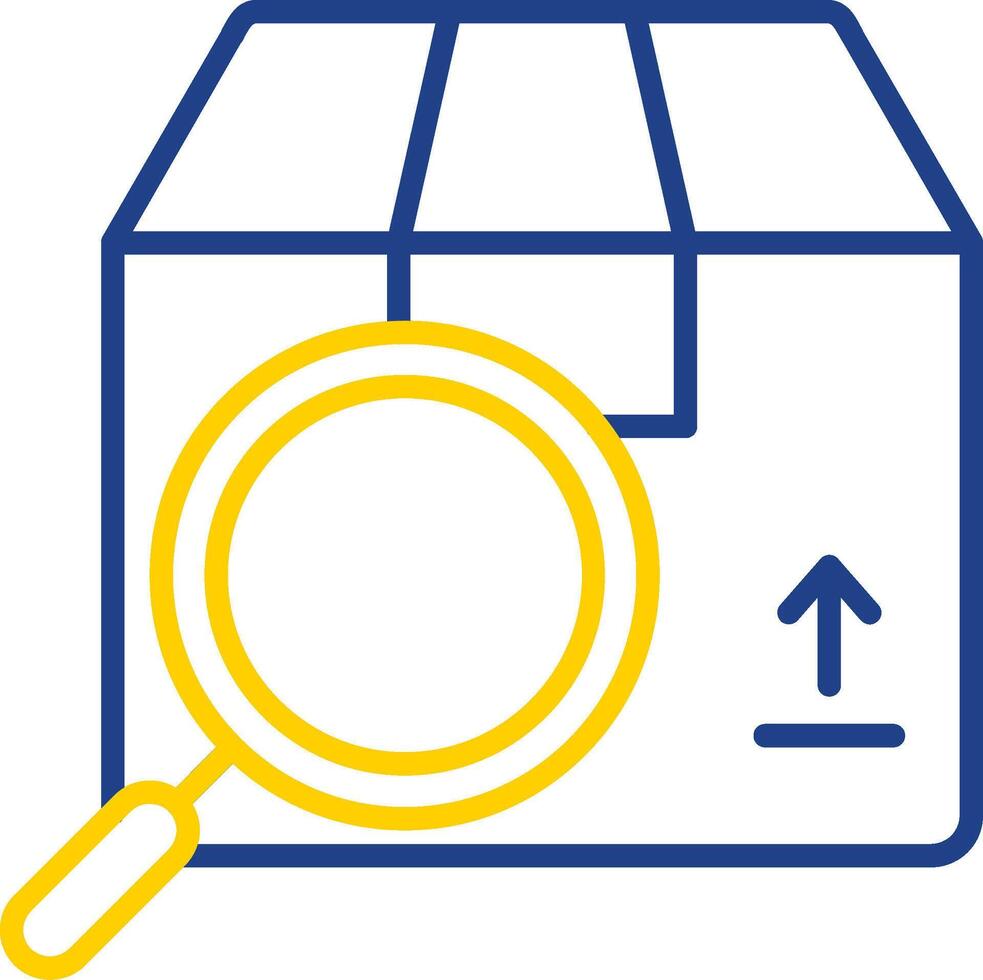 Examination Of Goods Line Two Colour Icon Design vector