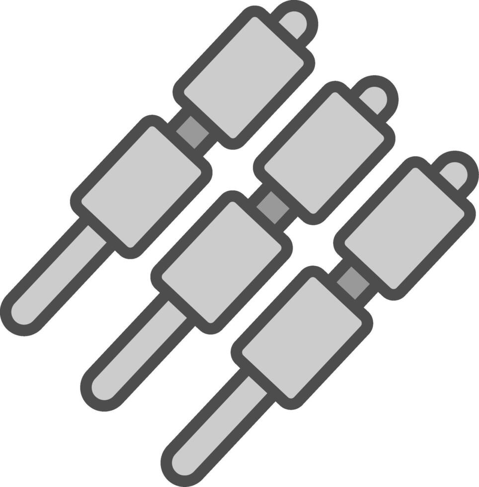 Marshmallows Line Filled Greyscale Icon Design vector